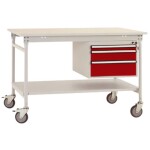 Manuflex LD1113.6011 ESD ESD pracovní stůl UNIDESK s kaučuk deska, rezedově zelená RAL 6011, Šxhxv = 2000 x 800 x 720-73