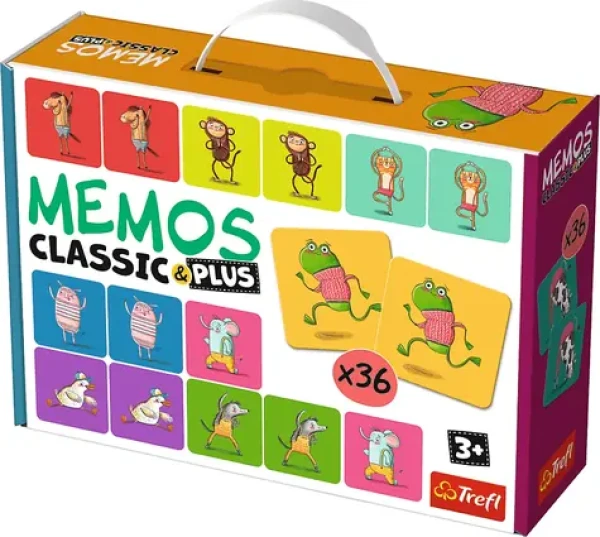 Trefl - Pexeso ClassicPlus - Zvířátka v pohybu 3v1