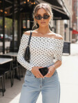 Dámská blůza BLISSE s pruhy ve světle béžové barvě FashionStreet RY2511 univerzita