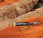 Oranžová dámská zimní bunda parka (CAN-588BIG) odstíny oranžové 46