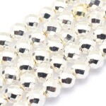 Syntetický hematit - třída AAA - broušený - stříbrný - ∅ 2 mm - 1 ks