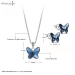 Souprava náhrdelníku a náušnic Swarovski Elements Montanari, Modrá 40 cm + 5 cm (prodloužení)