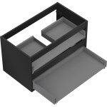 MEXEN - Box-A skříňka pro umyvadlo 80, 2 zásuvky, černá mat 91AX0-0800-470-2-71