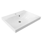 Mereo Mailo, koupelnová skříňka s umyvadlem z litého mramoru 61 cm, antracit, elox AL madlo CN530MA