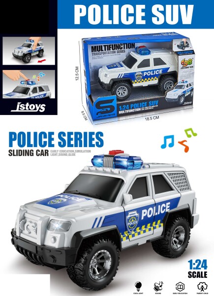 Auto policejní s efekty 15 cm