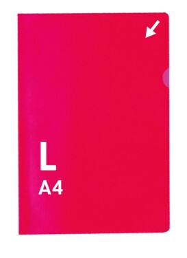 Obal L A4 čirý, 110 mikronů, pomerančový povrch, HERLITZ, 100ks - červený