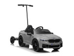 Mamido Elektrické autíčko BMW M5 lakované stříbrné s vodící tyčí