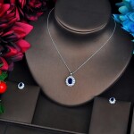 Souprava šperků Swarovski Elements Felipa Sapphire, Modrá 41 cm + 5 cm (prodloužení)