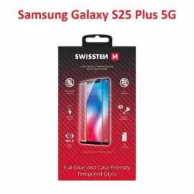 SWISSTEN FULL GLUE COLOR FRAME CASE FRIENDLY sklo pro SAMSUNG S936B GALAXY S25 PLUS 5G černá (54501871)