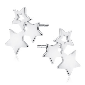 LUNICA Stříbrné náušnice HVĚZDIČKY 0999