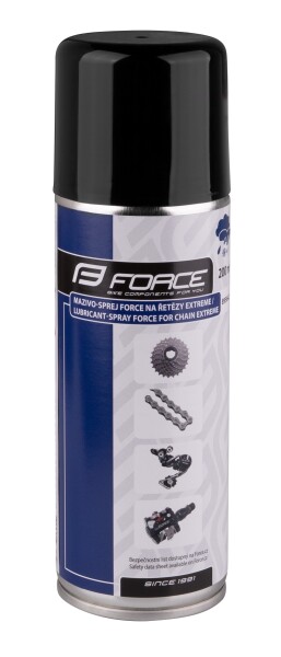 Mazivo-sprej FORCE na řetězy EXTREME 200ml (Mazivo ve spreji na řetězy 200ml)