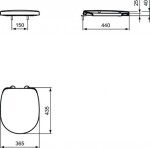 IDEAL STANDARD - Connect Freedom WC sedátko se zpevněnými panty, bílá E824401
