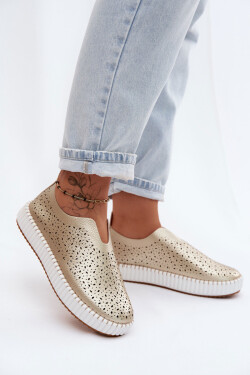 Otevřené Slip-on Sandály na Platformě Zlaté Glamma 40