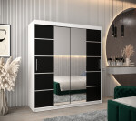 Šatní skříň Abi V4 Barva korpusu: Černá, Rozměry: 150 cm, Dveře: Černá