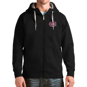 Pánská mikina Montreal Canadiens NHL Antigua Logo Victory Full-Zip Hoodie - Black Velikost: XL