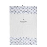 Bastion Collections Bavlněná utěrka White/Blue Secret modrá barva, textil