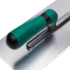Hladítko nerezové 280 x 130 mm, dvoukomponentní rukojeť, 4 x 4 zubů, STALCO
