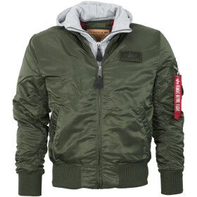 Alpha Industries Bunda MA-1 D-Tec zelená tmavě | šedá XXL