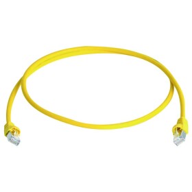 Telegärtner 100008943 RJ45 síťové kabely, propojovací kabely CAT 5e F/UTP 7.5 m žlutá samozhášecí, S průchodkou chránící proti zlomení 1 ks