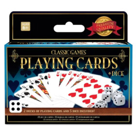 Klasické hry balíčky hracích karet kostek