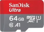 SanDisk Ultra microSDXC 64 GB + adaptér / Paměťová karta / Class 10 / UHS-I / A1 / 140 MB/s (SDSQUAB-064G-GN6IA)