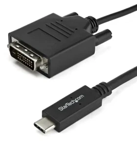 StarTech kabel USB-C na DVI černá / 1920 x 1200 / 2 m (CDP2DVIMM2MB)