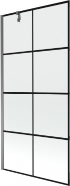 MEXEN/S - Next vanová zástěna FIX 90 x 150, černá vzor, grafit metal 895-090-000-00-77-95