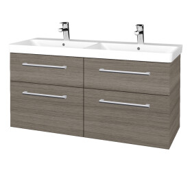 Dřevojas - Umyvadlová skříňka Q MAX SZZ4 120 - D03 Cafe / Úchytka T03 / D03 Cafe 332167C