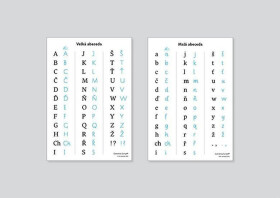 Tabulka s abecedou Comenia Script - Radana Lencová