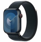 Apple Watch Series 9 GPS+Cellular 45mm Temně inkoustové hliníkové tělo - Temně inkoustový provlékací řemínek (MRMF3)