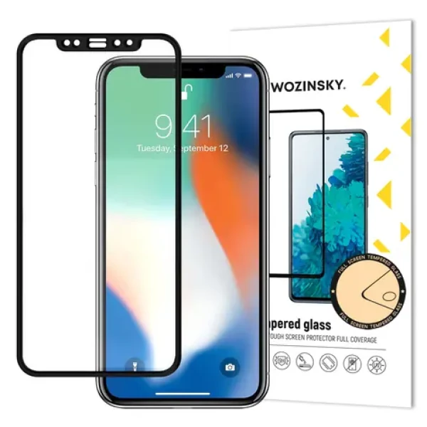 Wozinsky Tvrzené sklo pro Apple iPhone XR/11 černá / Tvrzené sklo / Case Friendly / plně lepené