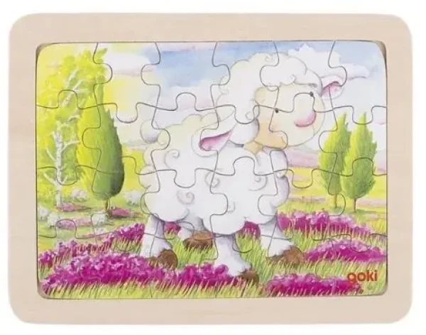GOKI Dřevěné puzzle Ovečka