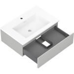 MEXEN/S - Orio koupelnová skříňka 70 cm s umyvadlem Otis, 1 šuplík, šedá mat/bílá mat 91A10-07023-1-BF62-W18M01