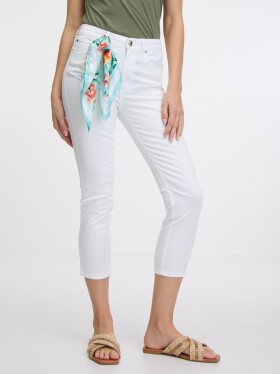 Bílé dámské skinny fit džíny šátkem Guess 1981 Capri
