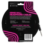 Ernie Ball Headphone Extension Cable 1/4 to 3.5mm 20' Black