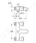 GROHE - Costa L Vanová kohoutková baterie, chrom 25453001