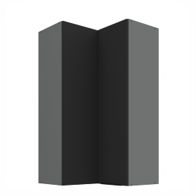 Horní rohová skříňka Aria ANT 60x60 GN-108 2F (90°) Barva korpusu: Antracit, Barva dvířek: BL - Black AFM