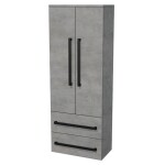 Koupelnová skříňka vysoká SAT Cube Way 60x163x33 cm beton CUBE3CHV60BE CUBE3CHV60BE