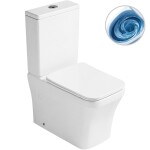 CERANO - WC kombi Hugo, Vortex - vírové splachování + Slim/SoftClose sedátko - spodní/zadní odpad - bílá lesklá - 62x37,5 CER-680358