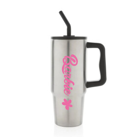BARBIE - stříbrný cestovní termohrnek 900 ml