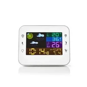Nedis Meteorologická stanice bílá / Vnitřní a Venkovní / Předpověď počasí / Zobrazením času / LCD (WEST402WT)