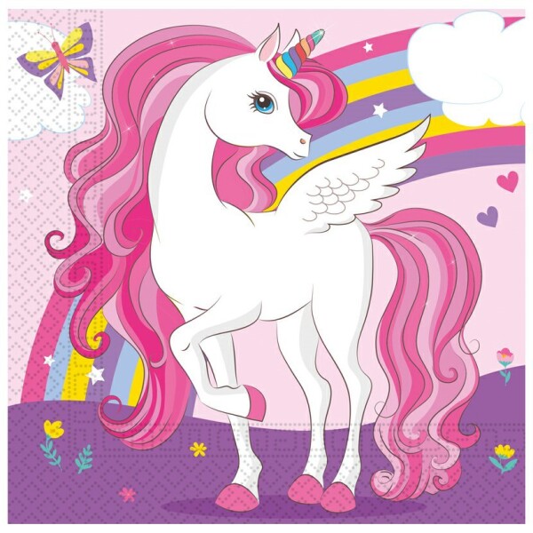 Jednorožec ubrousky 20 ks 33 cm x 33 cm Jednorožec ubrousky 20 ks 33 cm x 33 cm