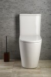 SAPHO - TURKU RIMLESS WC kombi zvýšený sedák, spodní/zadní odpad, bílá PC104WR