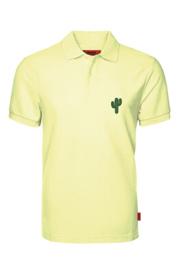 Pánské tričko John Frank JFTPOLO12 Žlutá XXL