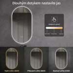 CERANO - Koupelnové LED zrcadlo Luno - 50x100 CER-8050BD79944