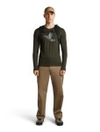 ICEBREAKER Mens Merino 200 Oasis LS Crewe SkiingYeti, Dark Loden (vzorek) velikost: M