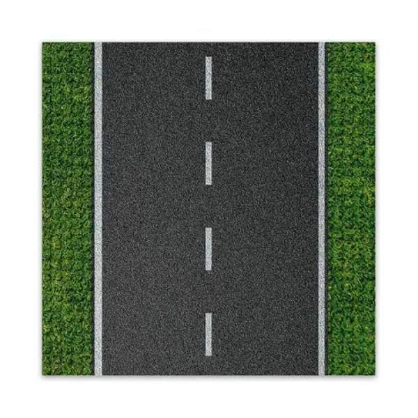 BRIXIES Plus 225.005 Designová podložka na stavění - rovná silnice 25,5 x 25,5 cm