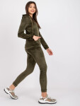 Khaki velurový set s mikinou Ilaria velikost: XL