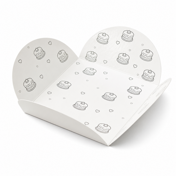 Cake star Podložka pod minidezert FLOWER bílá 4 × 4 cm 100ks