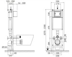 CERSANIT - B620 modul LINE BASE, záv mísa PARVA CLEANON, dur, sedátko SMART, tlačítko CIRCLE, chrom lesk S701-642